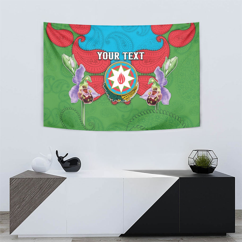 Personalized Azerbaijan Tapestry Khari Bulbul Buta Pattern Emblem Flame