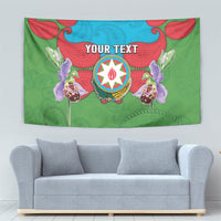 Personalized Azerbaijan Tapestry Khari Bulbul Buta Pattern Emblem Flame