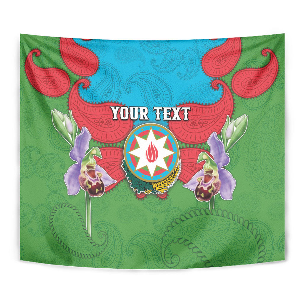 Personalized Azerbaijan Tapestry Khari Bulbul Buta Pattern Emblem Flame