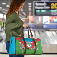 Personalized Azerbaijan Travel Bag Khari Bulbul Buta Pattern Emblem Flame