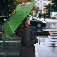Personalized Azerbaijan Umbrella Khari Bulbul Buta Pattern Emblem Flame