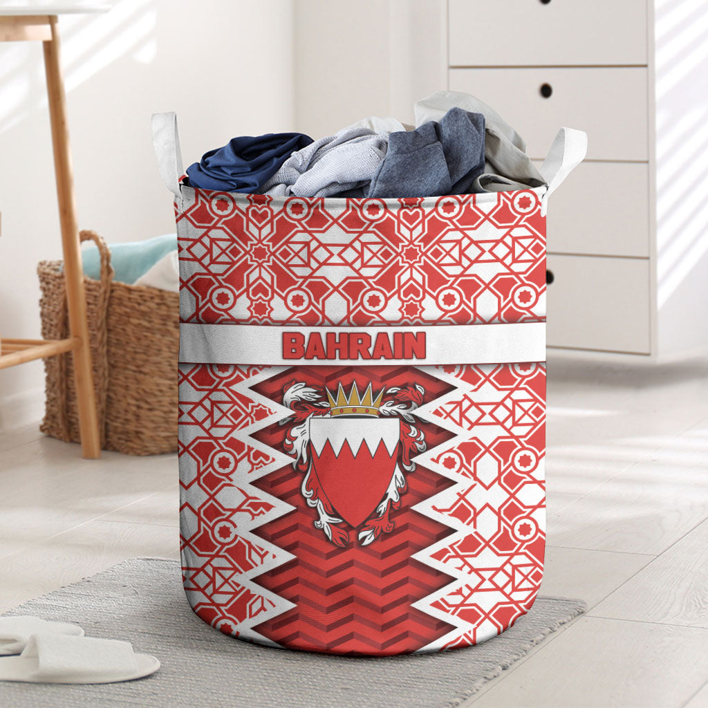 Bahrain Laundry Basket Royal Coat Of Arms And Map Islamic Pattern
