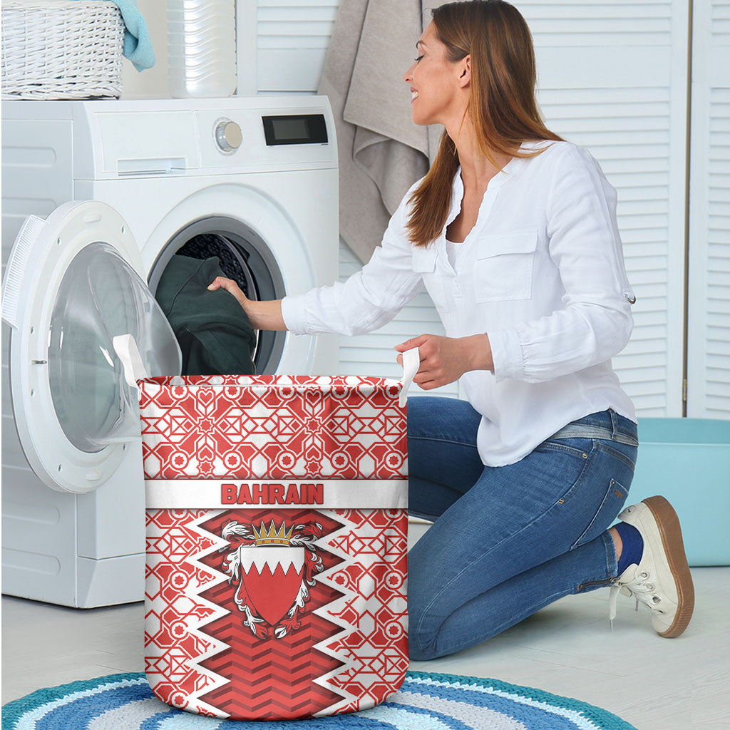 Bahrain Laundry Basket Royal Coat Of Arms And Map Islamic Pattern