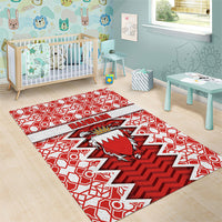 Bahrain Area Rug Royal Coat Of Arms And Map Islamic Pattern