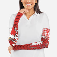 Personalized Bahrain Arm Sleeves Royal Coat Of Arms And Map Islamic Pattern