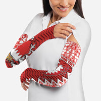 Personalized Bahrain Arm Sleeves Royal Coat Of Arms And Map Islamic Pattern