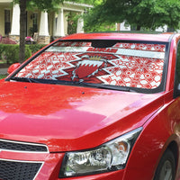 Bahrain Auto Sun Shade Royal Coat Of Arms And Map Islamic Pattern