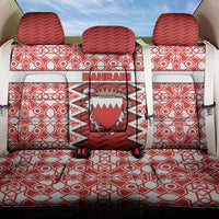 Bahrain Back Car Seat Cover Royal Coat Of Arms And Map Islamic Pattern