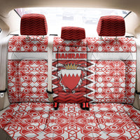 Bahrain Back Car Seat Cover Royal Coat Of Arms And Map Islamic Pattern