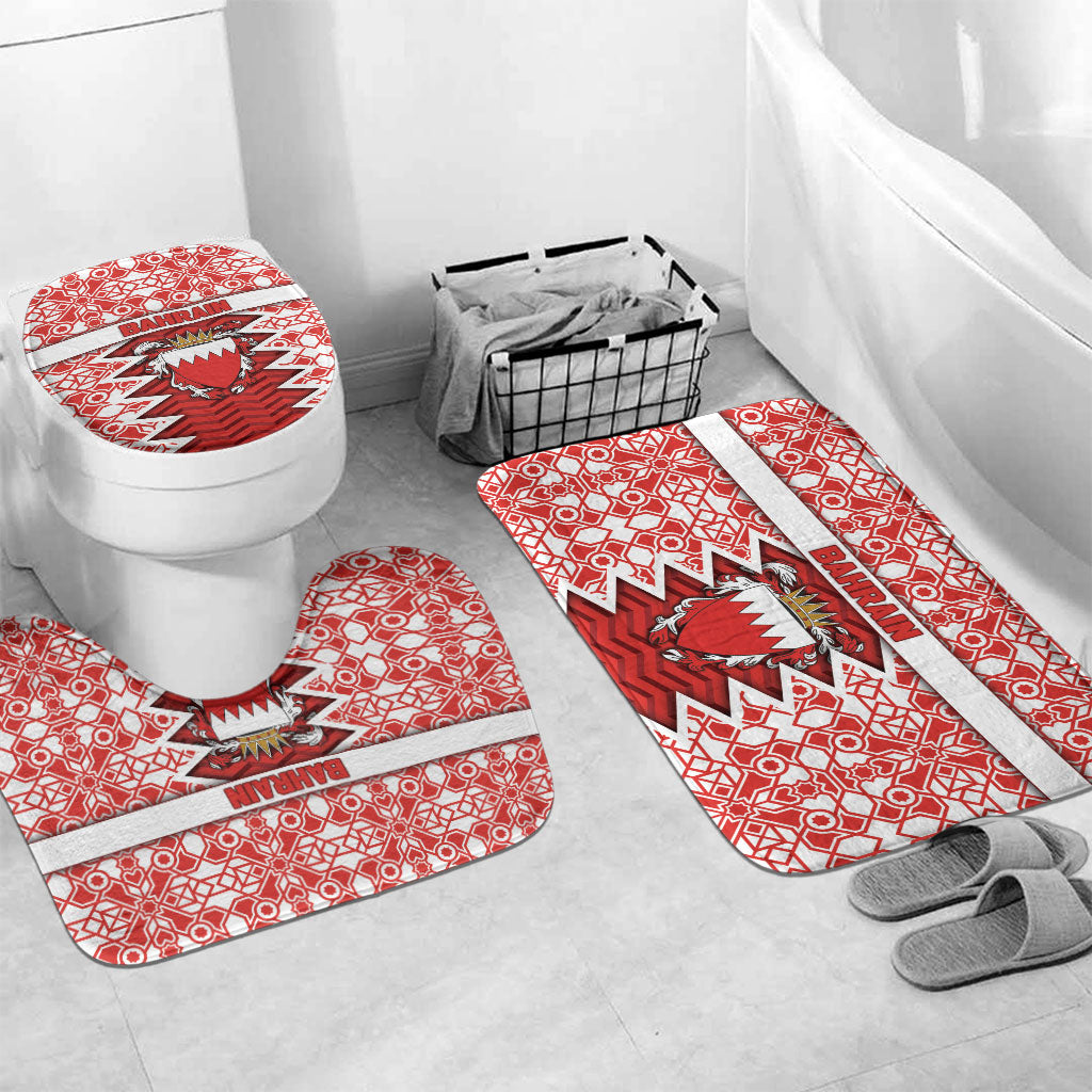 Bahrain Bathroom Set Royal Coat Of Arms And Map Islamic Pattern
