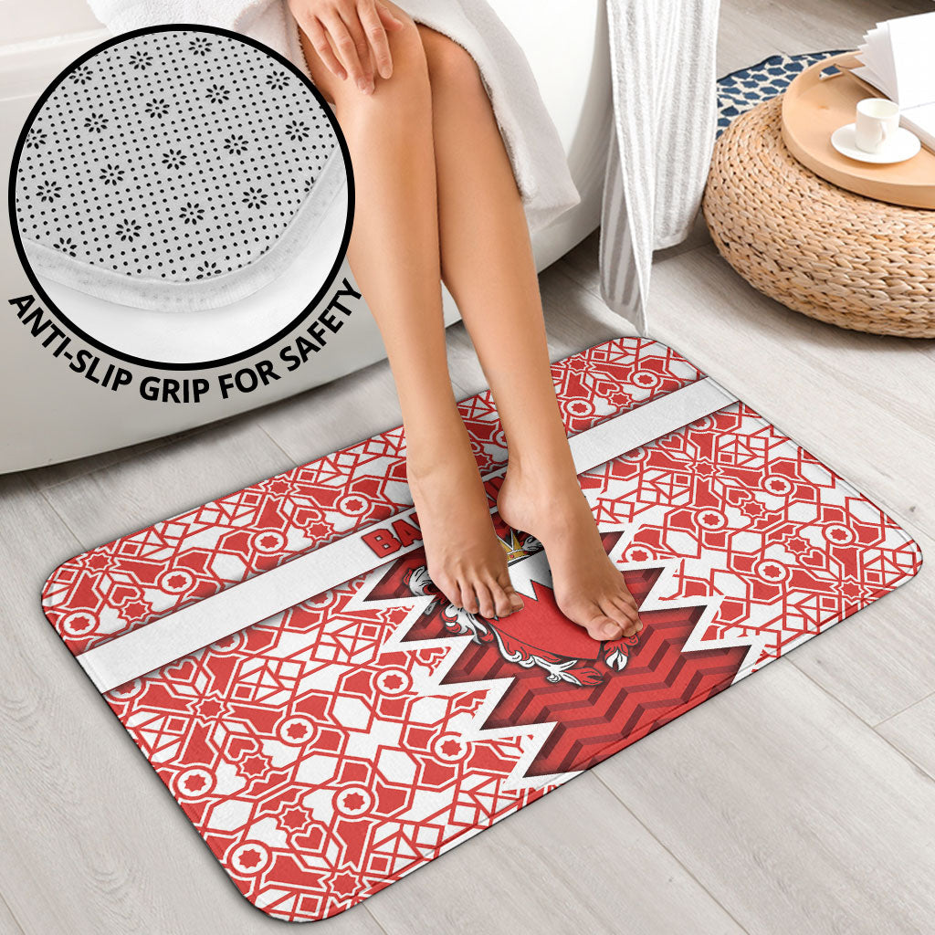 Bahrain Bathroom Set Royal Coat Of Arms And Map Islamic Pattern
