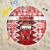 Bahrain Beach Blanket Royal Coat Of Arms And Map Islamic Pattern
