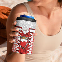 Personalized Bahrain 4 in 1 Can Cooler Tumbler Royal Coat Of Arms And Map Islamic Pattern