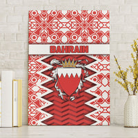 Bahrain Canvas Wall Art Royal Coat Of Arms And Map Islamic Pattern