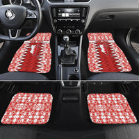 Personalized Bahrain Car Mats Royal Coat Of Arms And Map Islamic Pattern