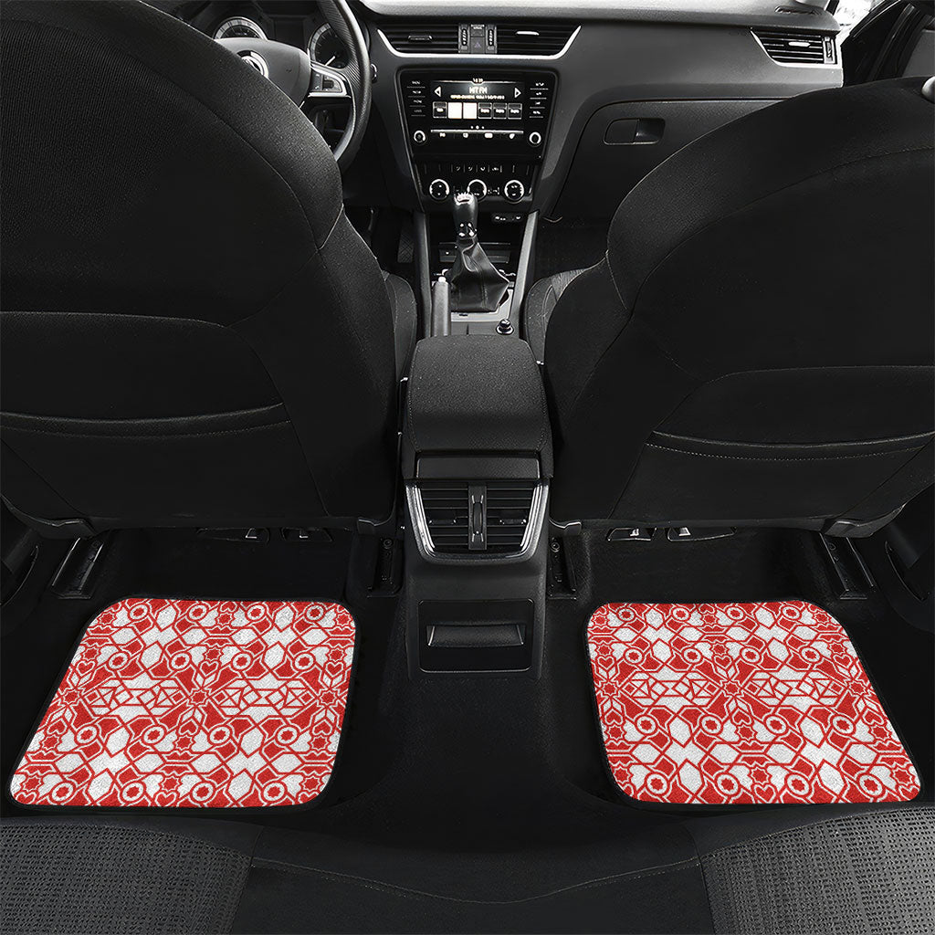 Personalized Bahrain Car Mats Royal Coat Of Arms And Map Islamic Pattern