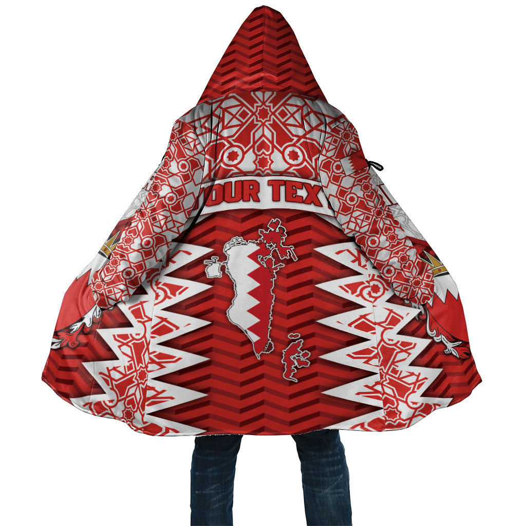 Personalized Bahrain Cloak Royal Coat Of Arms And Map Islamic Pattern