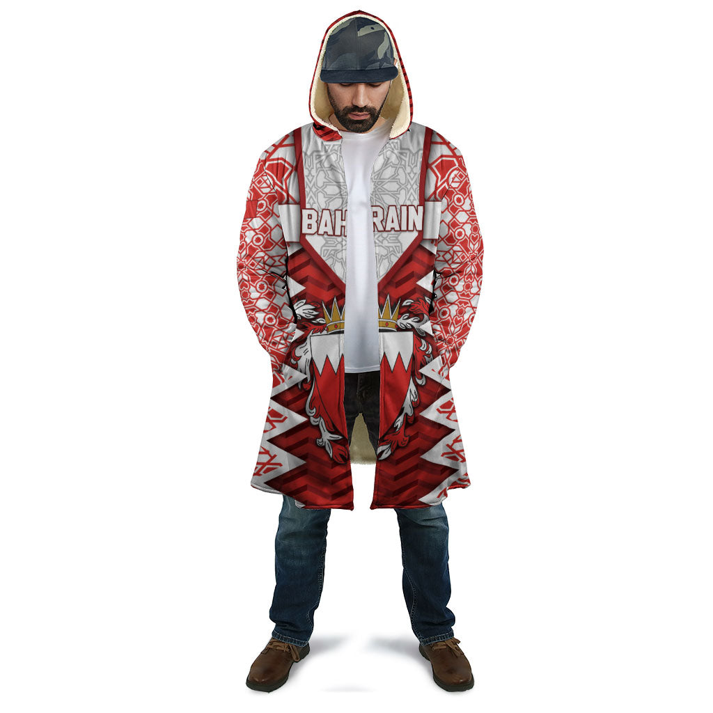 Personalized Bahrain Cloak Royal Coat Of Arms And Map Islamic Pattern