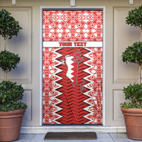 Personalized Bahrain Door Cover Royal Coat Of Arms And Map Islamic Pattern