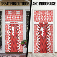 Personalized Bahrain Door Cover Royal Coat Of Arms And Map Islamic Pattern
