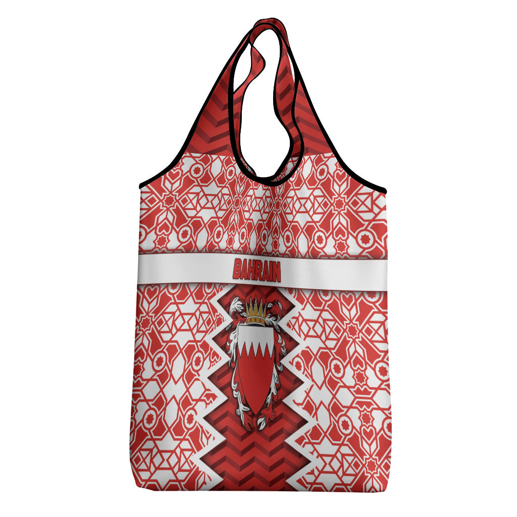 Bahrain Grocery Bag Royal Coat Of Arms And Map Islamic Pattern