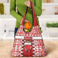 Bahrain Grocery Bag Royal Coat Of Arms And Map Islamic Pattern
