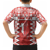 Personalized Bahrain Hawaiian Shirt Royal Coat Of Arms And Map Islamic Pattern