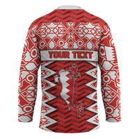 Personalized Bahrain Hockey Jersey Royal Coat Of Arms And Map Islamic Pattern
