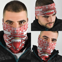 Bahrain Neck Gaiter Royal Coat Of Arms And Map Islamic Pattern