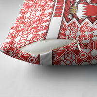 Bahrain Pillow Cover Royal Coat Of Arms And Map Islamic Pattern