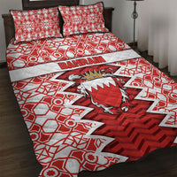 Bahrain Quilt Bed Set Royal Coat Of Arms And Map Islamic Pattern