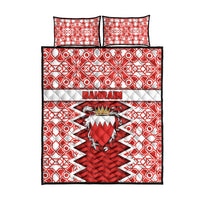 Bahrain Quilt Bed Set Royal Coat Of Arms And Map Islamic Pattern