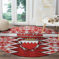 Bahrain Round Carpet Royal Coat Of Arms And Map Islamic Pattern