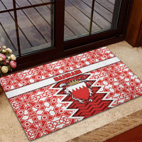 Bahrain Rubber Doormat Royal Coat Of Arms And Map Islamic Pattern