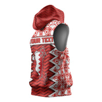 Personalized Bahrain Sleeveless Hoodie Royal Coat Of Arms And Map Islamic Pattern