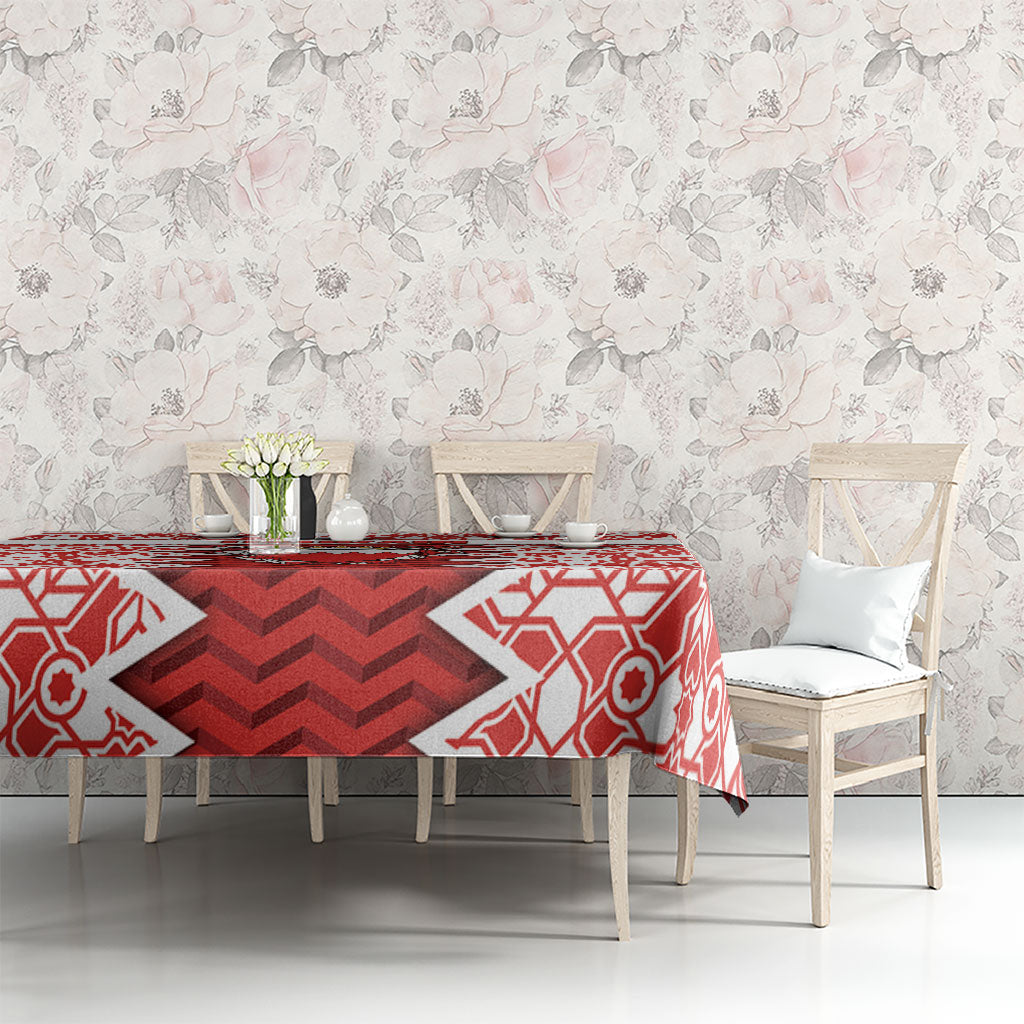 Bahrain Tablecloth Royal Coat Of Arms And Map Islamic Pattern