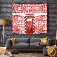Bahrain Tapestry Royal Coat Of Arms And Map Islamic Pattern