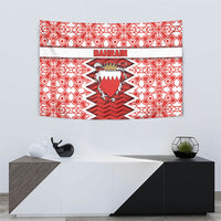 Bahrain Tapestry Royal Coat Of Arms And Map Islamic Pattern