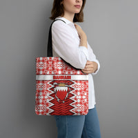 Bahrain Tote Bag Royal Coat Of Arms And Map Islamic Pattern