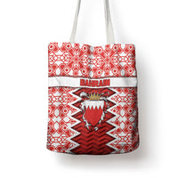 Bahrain Tote Bag Royal Coat Of Arms And Map Islamic Pattern