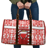 Bahrain Travel Bag Royal Coat Of Arms And Map Islamic Pattern