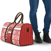 Bahrain Travel Bag Royal Coat Of Arms And Map Islamic Pattern