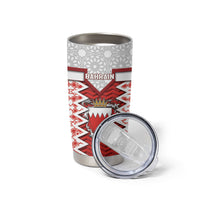 Personalized Bahrain Tumbler Cup Royal Coat Of Arms And Map Islamic Pattern