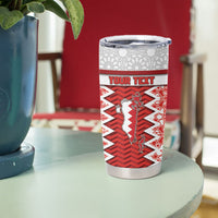 Personalized Bahrain Tumbler Cup Royal Coat Of Arms And Map Islamic Pattern