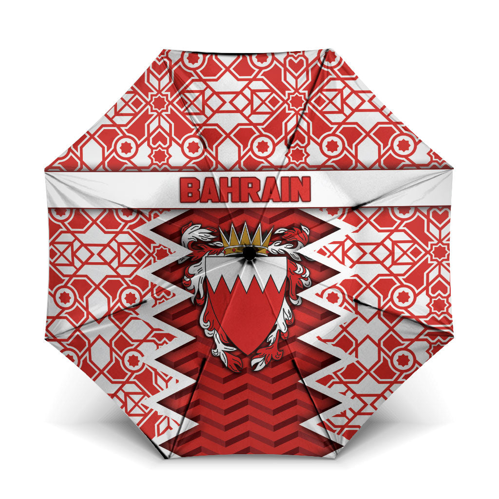 Bahrain Umbrella Royal Coat Of Arms And Map Islamic Pattern