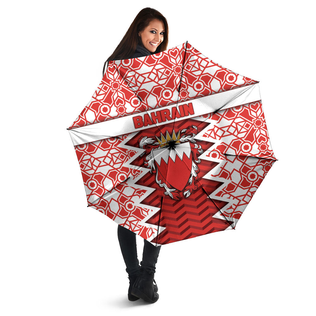 Bahrain Umbrella Royal Coat Of Arms And Map Islamic Pattern