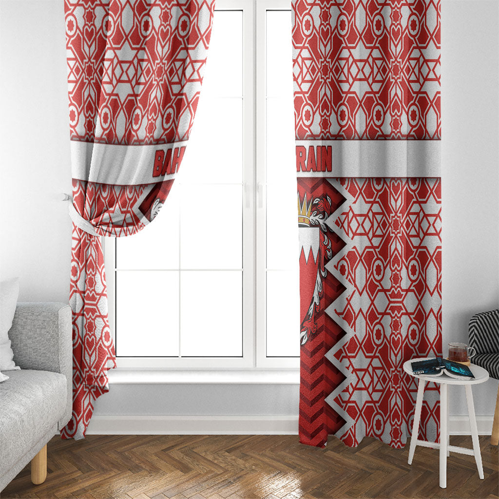 Bahrain Window Curtain Royal Coat Of Arms And Map Islamic Pattern