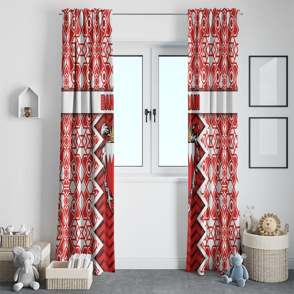 Bahrain Window Curtain Royal Coat Of Arms And Map Islamic Pattern