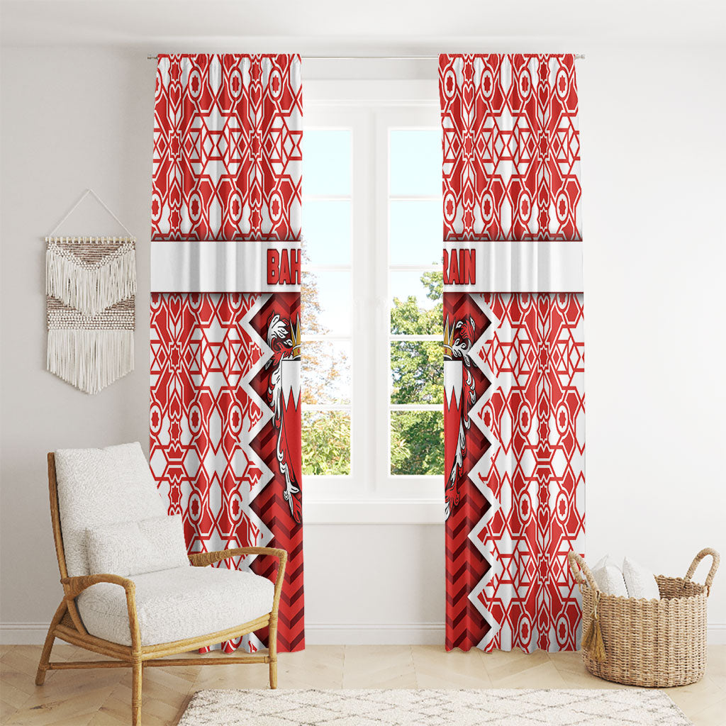Bahrain Window Curtain Royal Coat Of Arms And Map Islamic Pattern