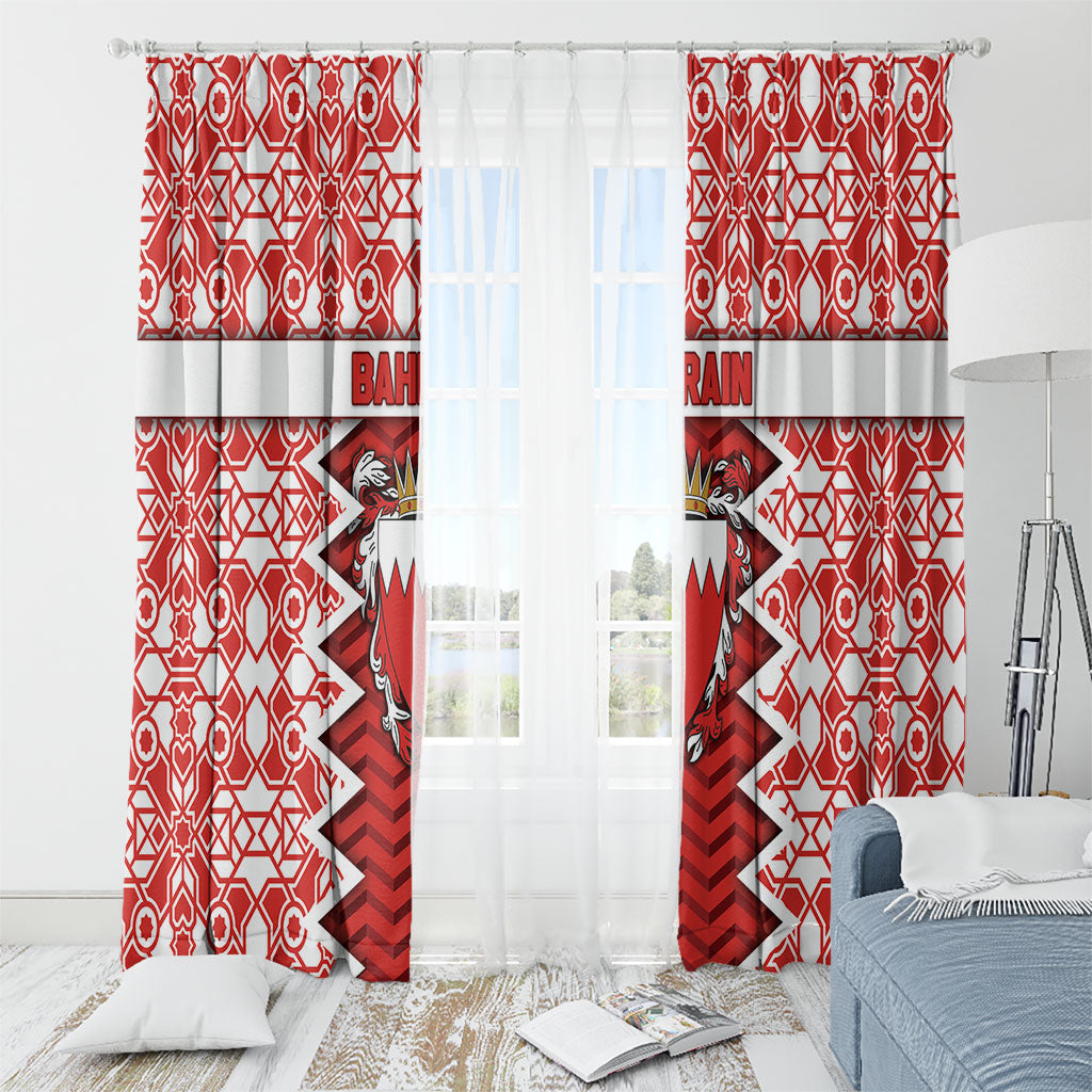 Bahrain Window Curtain Royal Coat Of Arms And Map Islamic Pattern